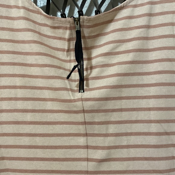 Ann Taylor/Loft sleeveless too, striped, dark/light mauve, BWT, SZ XL - Picture 3 of 3